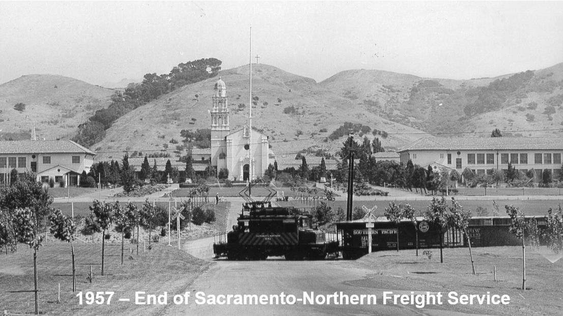 Moraga Freight Train Services stops 1957