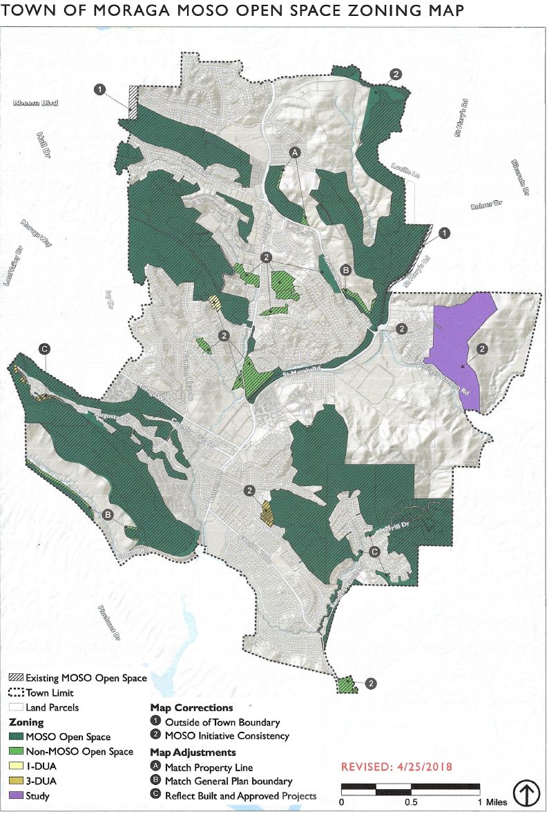 Town of Moraga MOSO Open Space Zoning Map